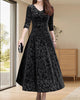 Damen Midikleid mit A-Linie & V-Ausschnitt – Amara