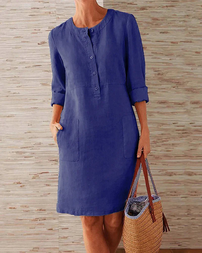 Elegantes Sommerkleid mit Knopfleiste – Allegra
