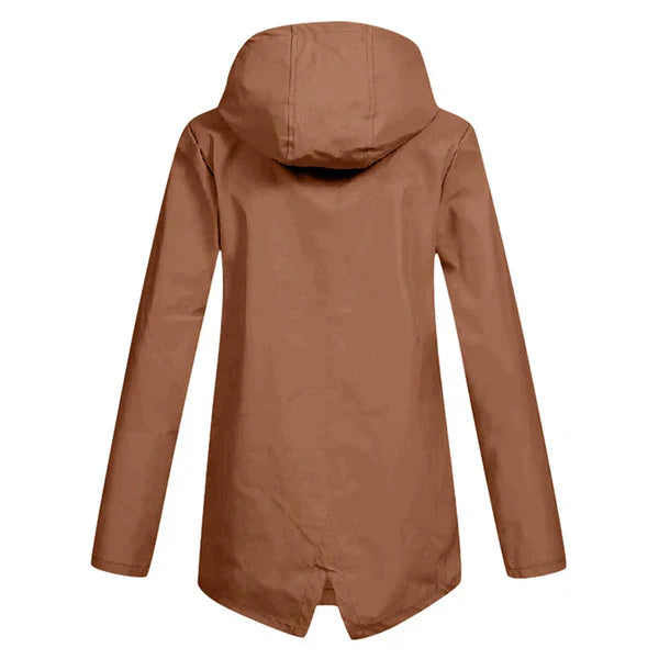 Trendy Women's Rain Jacket with Hood - Liora