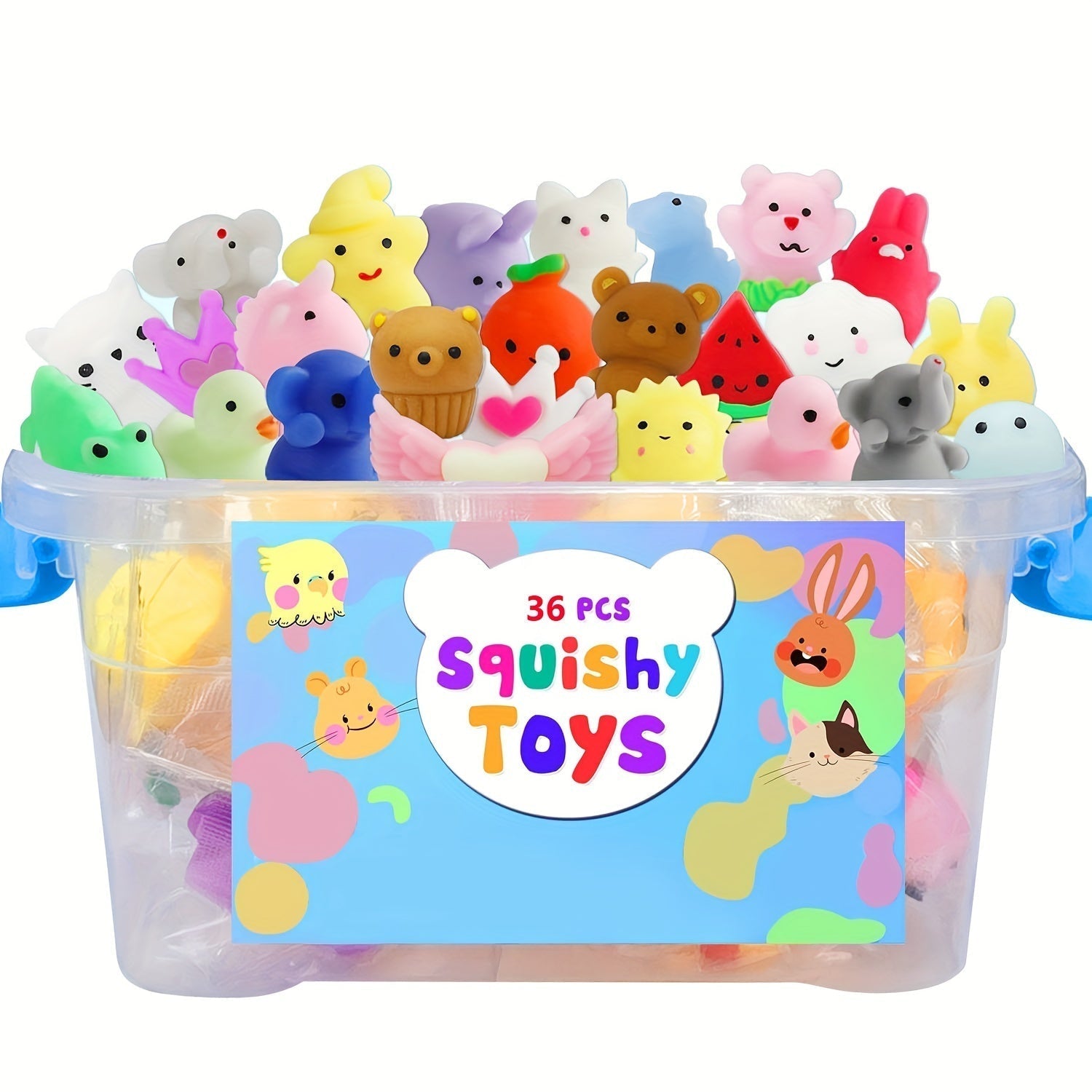 36 Niedliche Squishy-Tier-Spielzeuge - KawaiiKnijpjes