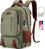 Anti-Diebstahl Canvas Laptop- und Reiserucksack mit USB-Anschluss – Geeignet für Laptops bis 43,94 cm