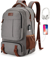 Anti-Diebstahl Canvas Laptop- und Reiserucksack mit USB-Anschluss – Geeignet für Laptops bis 43,94 cm