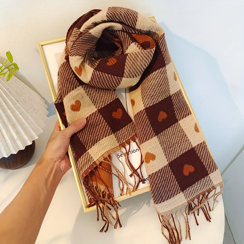 Gestreifter Damen Schal aus Polyester für Herbst & Winter – Aurelie