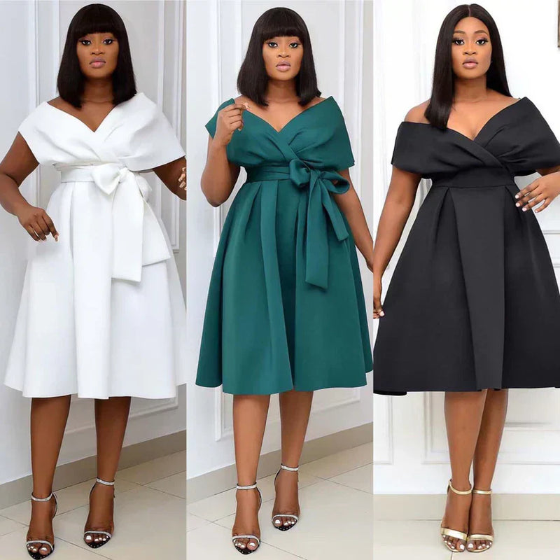 Stylisches A-Linien-Minikleid mit kurzen Ärmeln – Naila