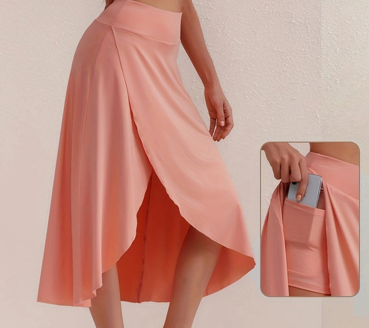 Sportlicher Rock mit hoher Taille und asymmetrischem Schnitt – Alexia