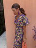 Farbenfrohes Damenkleid mit Plisseeärmeln & Komfortschnitt – Noelia