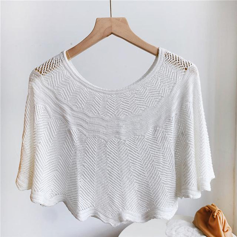 Damen Eisseiden-Schal mit Strick & UV-Schutz – Amira