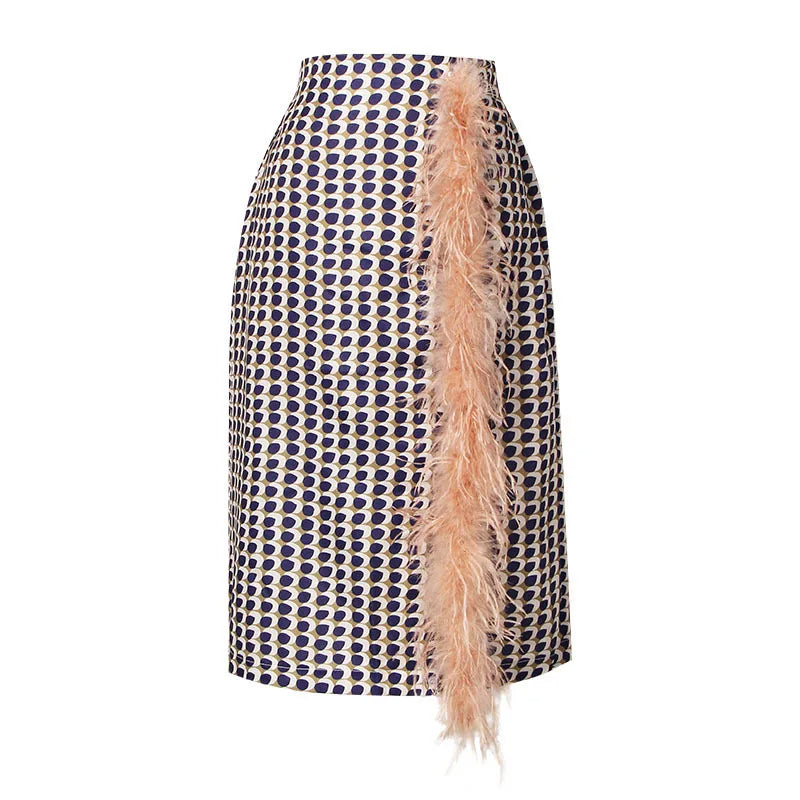 Two-piece chiffon summer outfit with belt and skirt – Maurelle