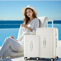 Flughafen-zugelassenes 55 cm Handgepäck mit 3:7-Aufteilung und dreiteiliger PC-Hartschale