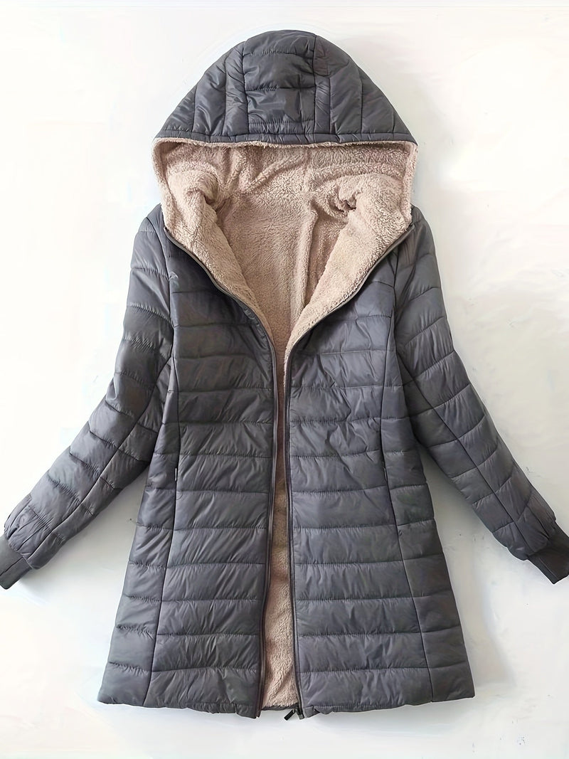 Fleece gefütterte Damenjacke mit Reißverschluss - Eliza