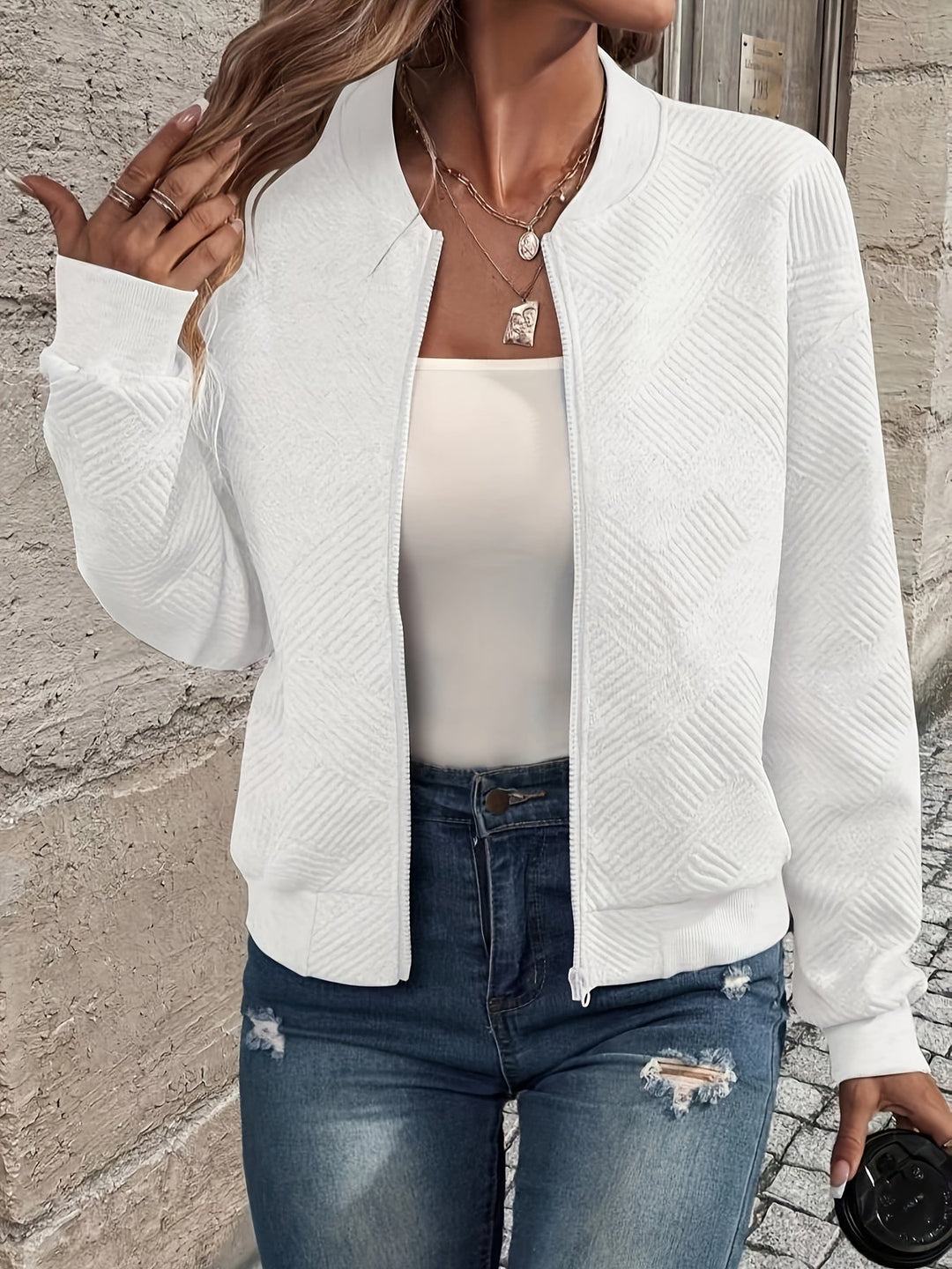 Stilvolle Damen Zip-Up-Jacke – Rivka