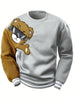 Herren Sweatshirt mit Gesticktem Cartoon-Bären - Jasper