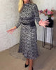 Stilvol und Vielseitig: Kleid mit Kragen und Print – Iris