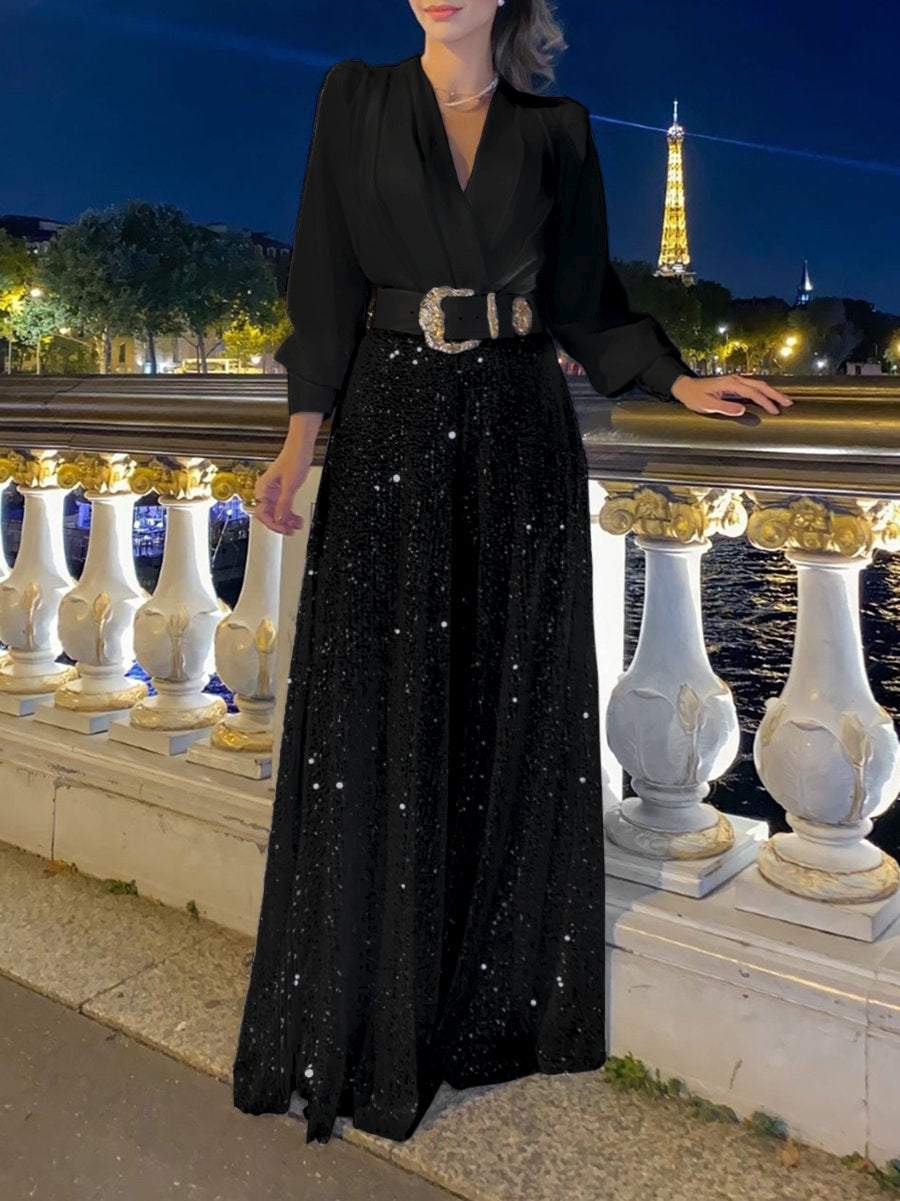 Stilvolles Damenkleid mit V-Ausschnitt für jeden Anlass – Elisa