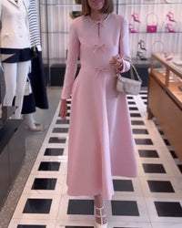 Luxuriöses Maxikleid mit Schleifen – Celine