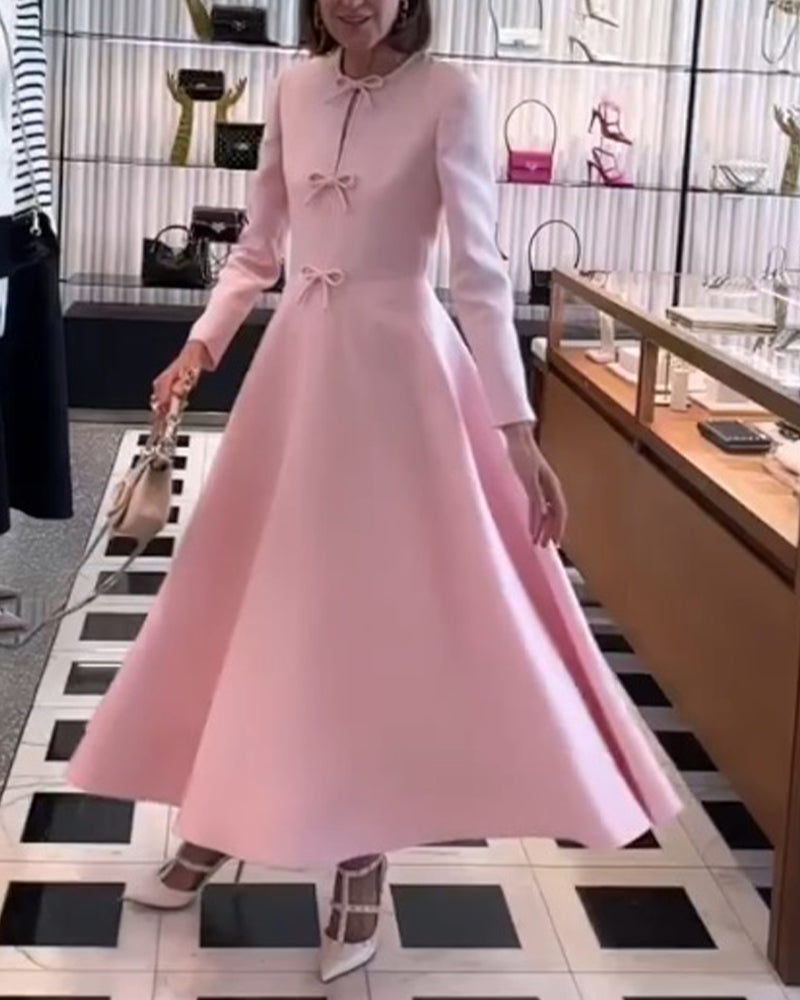 Luxuriöses Maxikleid mit Schleifen – Celine