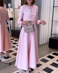 Luxuriöses Maxikleid mit Schleifen – Celine