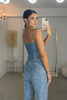 Glitzerndes Damen Hosenset mit High-Waist-Jeans – Liora