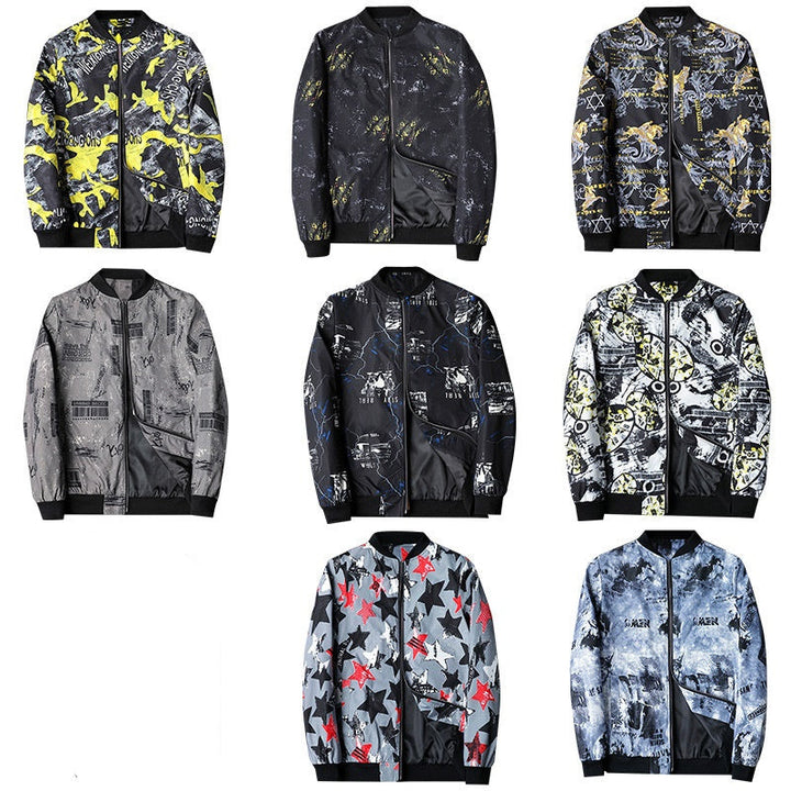 Abstract Bedruckte Herren-Bomberjacke - Enzo