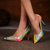 Elegante High Heels mit Buntem Graffiti-Design – Mirabelle