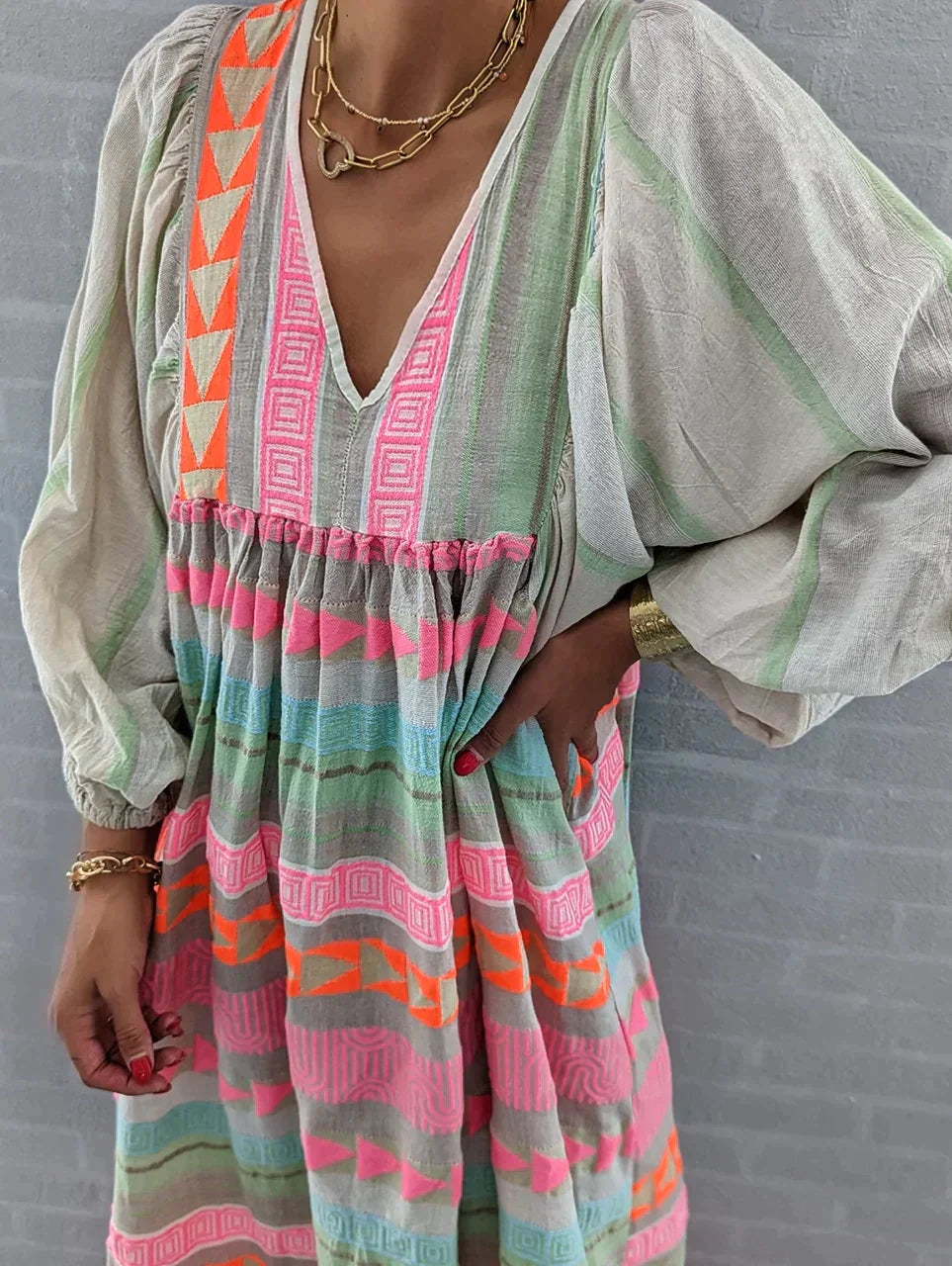 Sommerliches Maxikleid mit Farbverlauf – Solenne