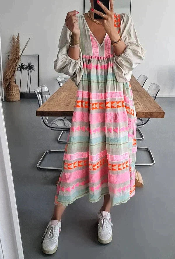 Sommerliches Maxikleid mit Farbverlauf – Solenne