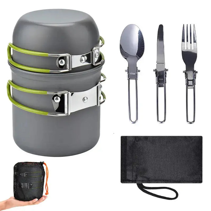 Camping Cookware Set with Cutlery – TrekChef