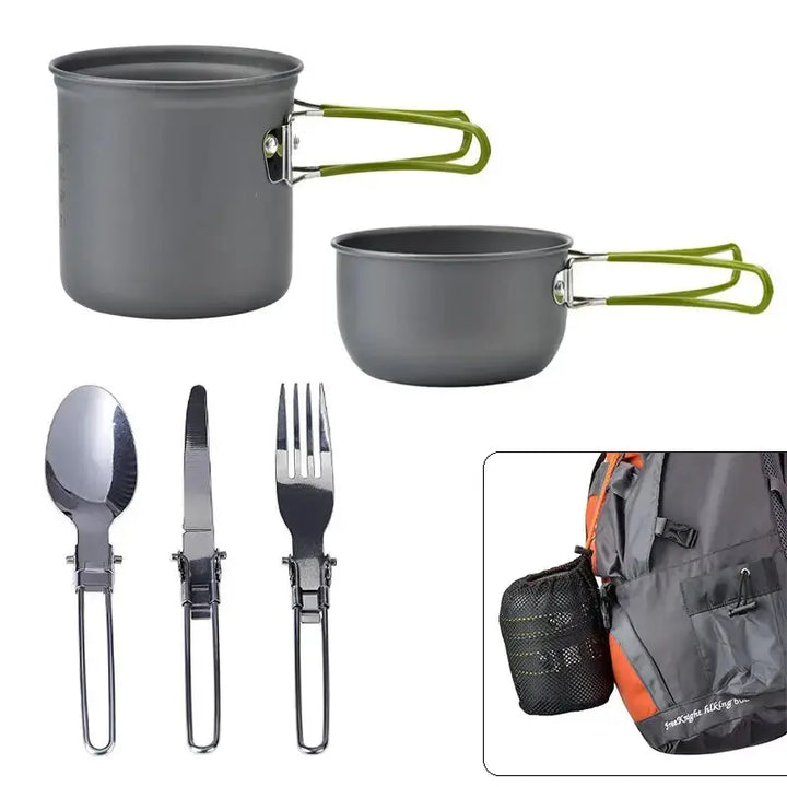 Camping Cookware Set with Cutlery – TrekChef
