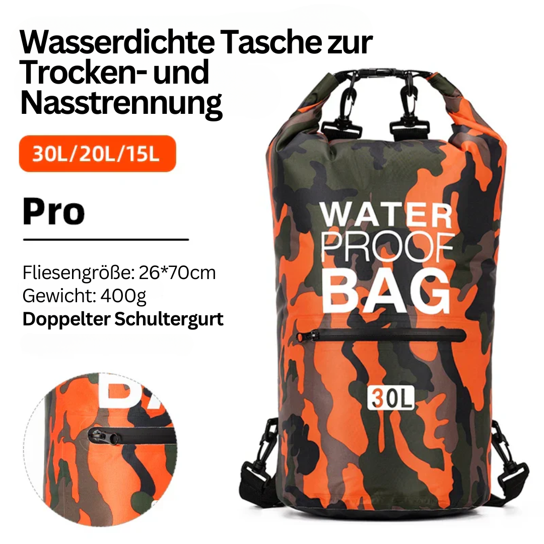 Wasserdichter Rucksack mit Nass-/Trocken-Trennung – AquaVault