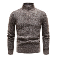 Knitted Sweater for Men with Half Zipper – Cedric