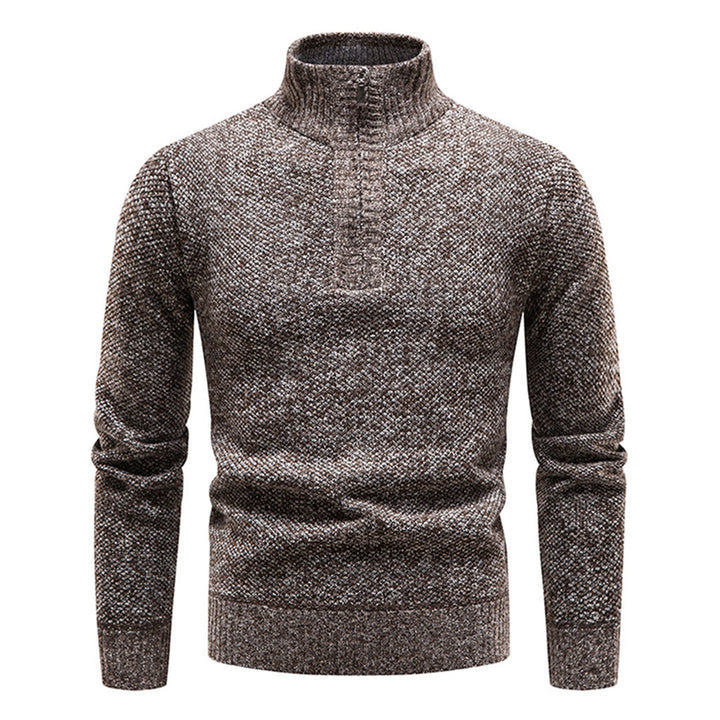 Knitted Sweater for Men with Half Zipper – Cedric