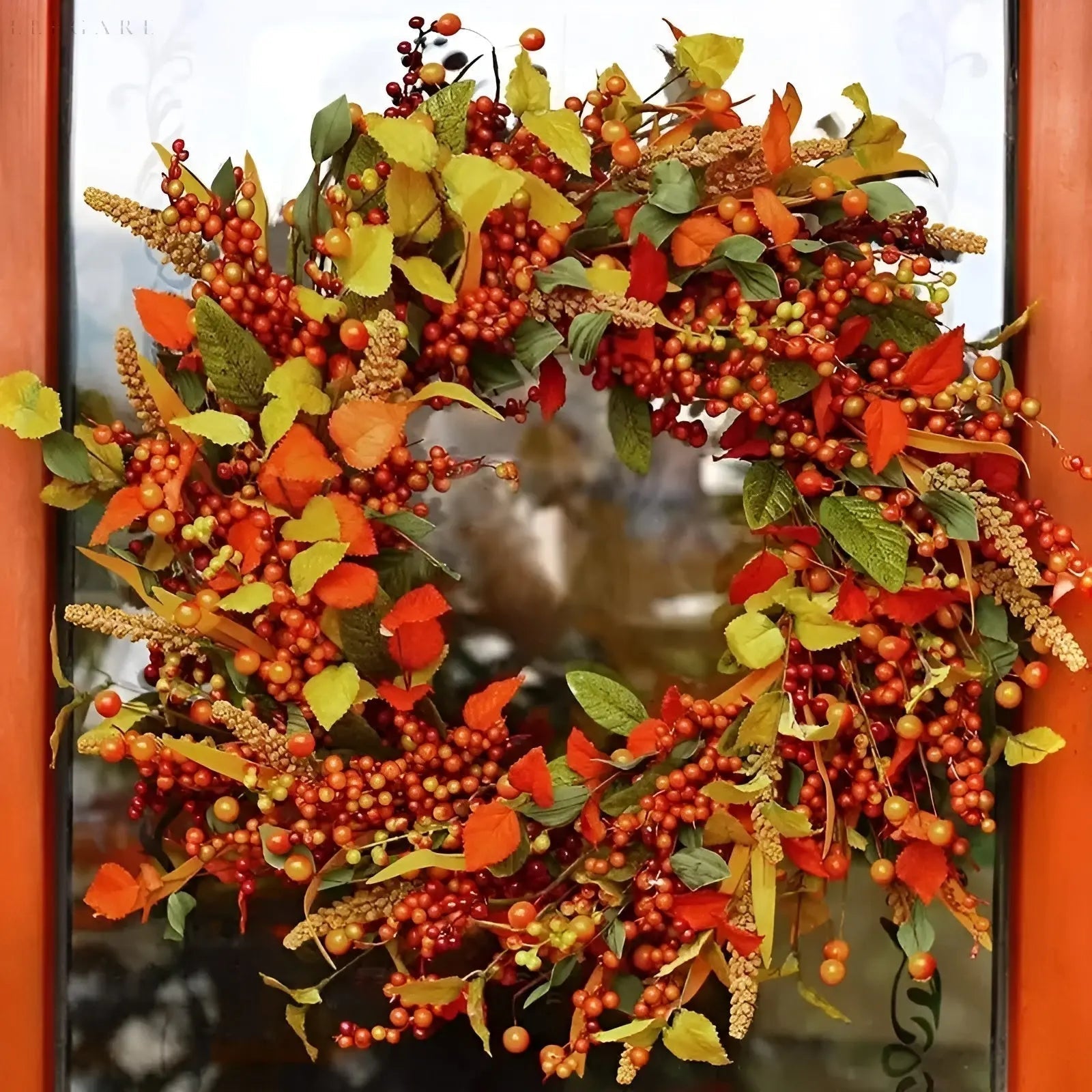 Herbstlicher Rattan-Türkranz – AmberLeaf