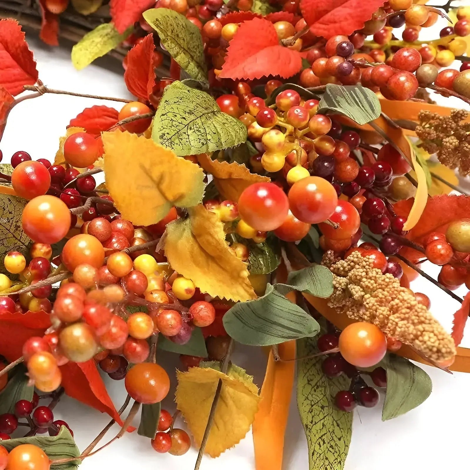 Herbstlicher Rattan-Türkranz – AmberLeaf