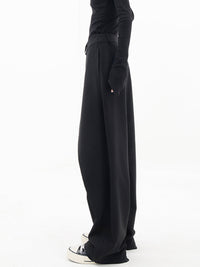 Asymmetrical Wide Women's Pants with Double Knot – Noa
