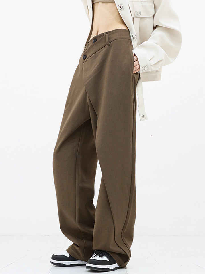 Asymmetrical Wide Women's Pants with Double Knot – Noa