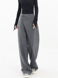 Asymmetrical Wide Women's Pants with Double Knot – Noa