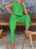 Zweiteiliges Sommer-Set mit Crop-Top und Hose – Valeria