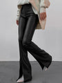 Flared Damenhose aus Kunstleder - Sofia