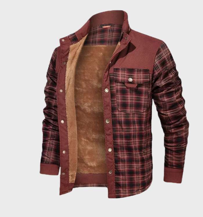 Gefütterte Herren-Flanelljacke mit Fleece – FlanelStil