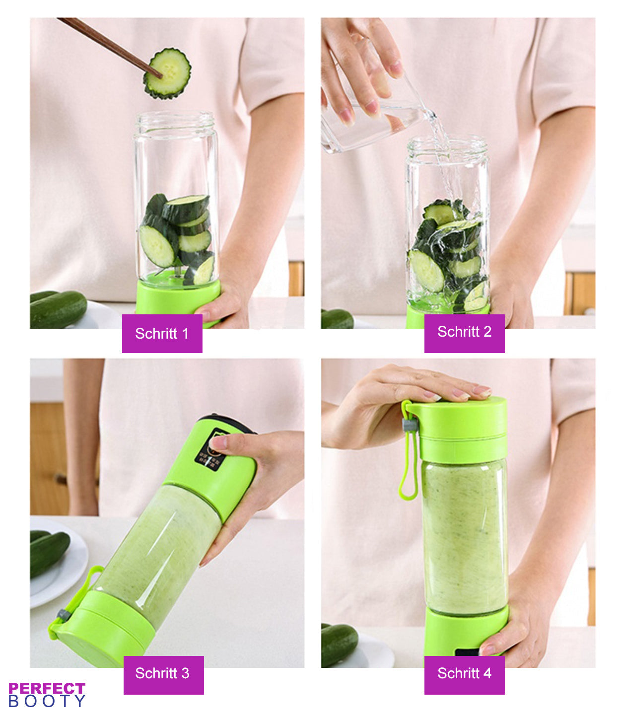 Tragbarer Smoothie-Maker mit Trinkfunktion – FreshBlend To-Go