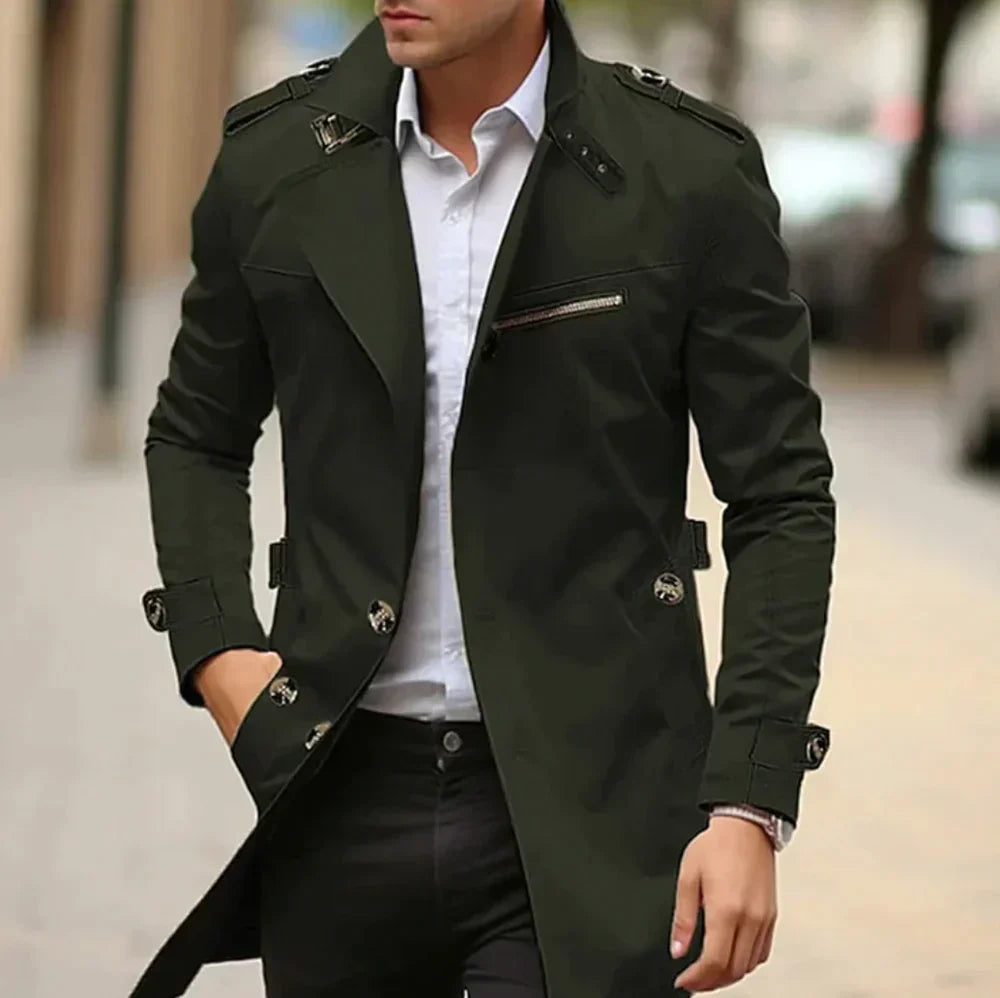 Herbstlicher Klassischer Herren-Trenchcoat – Fabrizio
