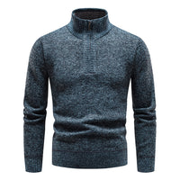 Knitted Sweater for Men with Half Zipper – Cedric