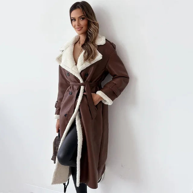 Stilvoller Langer Damen Wintermantel - Seraphina