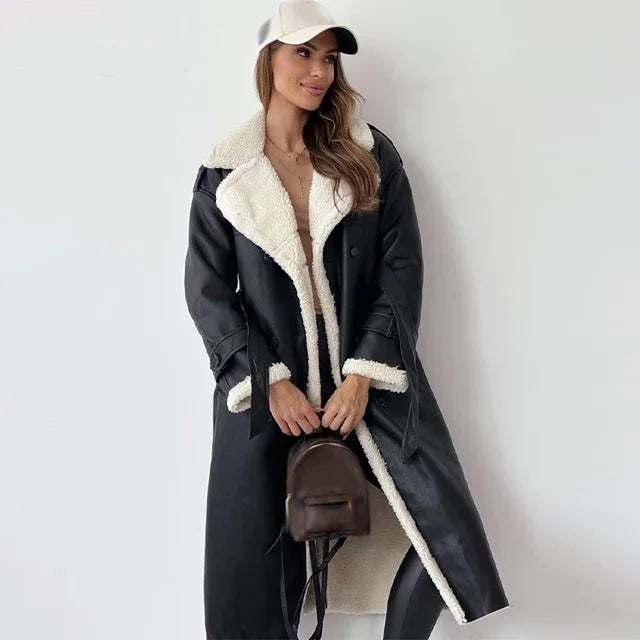 Stilvoller Langer Damen Wintermantel - Seraphina