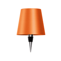 Orangefarbene Flaschenlampe, transparent, modern, für stilvolle Beleuchtung, Kunststoff.