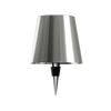 Silberne Flaschenlampe, Edelstahl, modern, energiesparend, für stilvolle Beleuchtung.