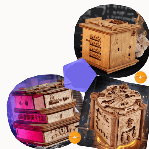 Interaktive Holz Escape Puzzlebox – MindVault