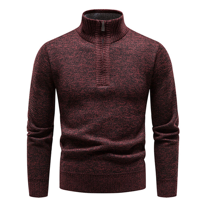 Knitted Sweater for Men with Half Zipper – Cedric