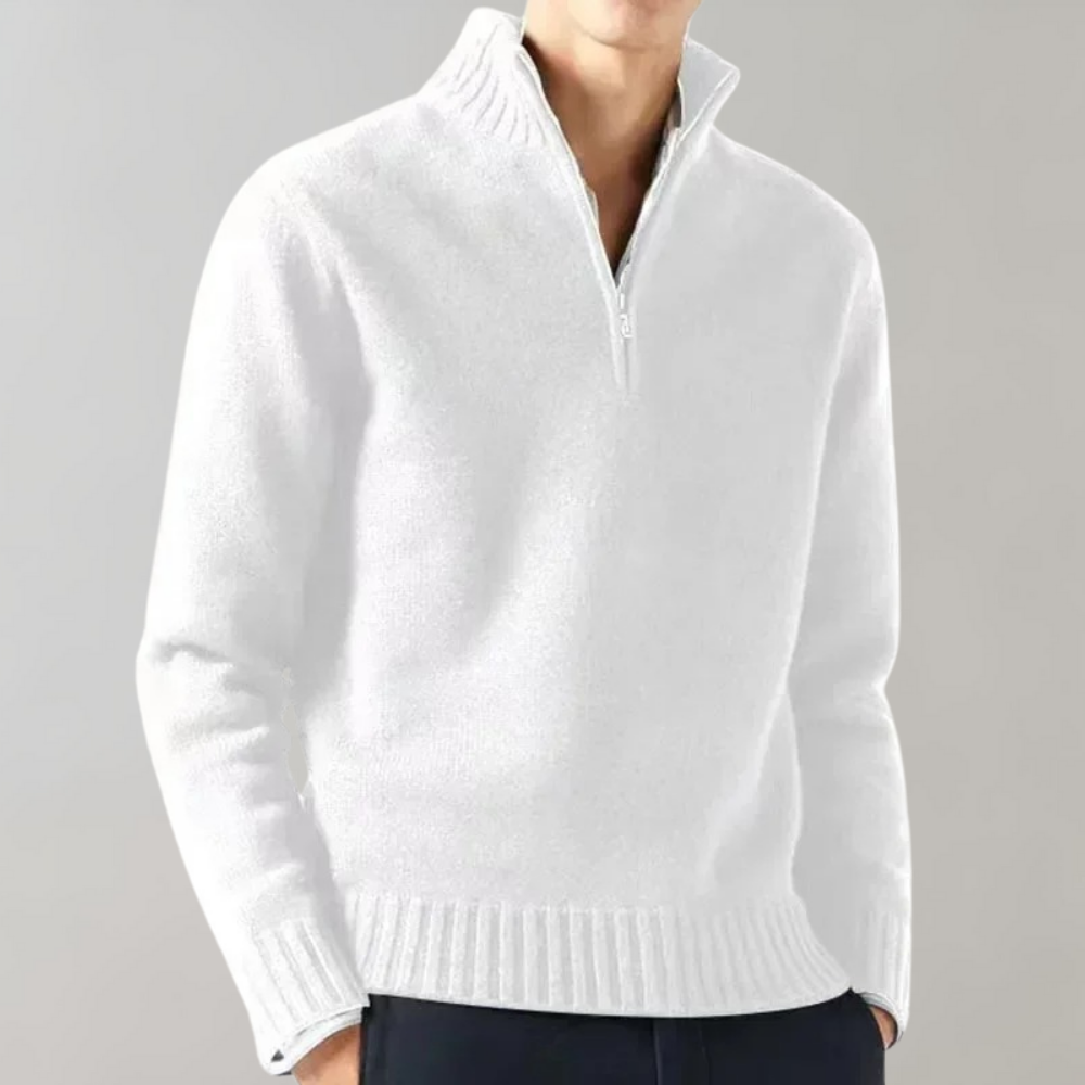 Stilvoller Half-Zip Herrenpullover - Ethan