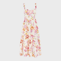 Floral Pattern Midi Party Dress – Mireille